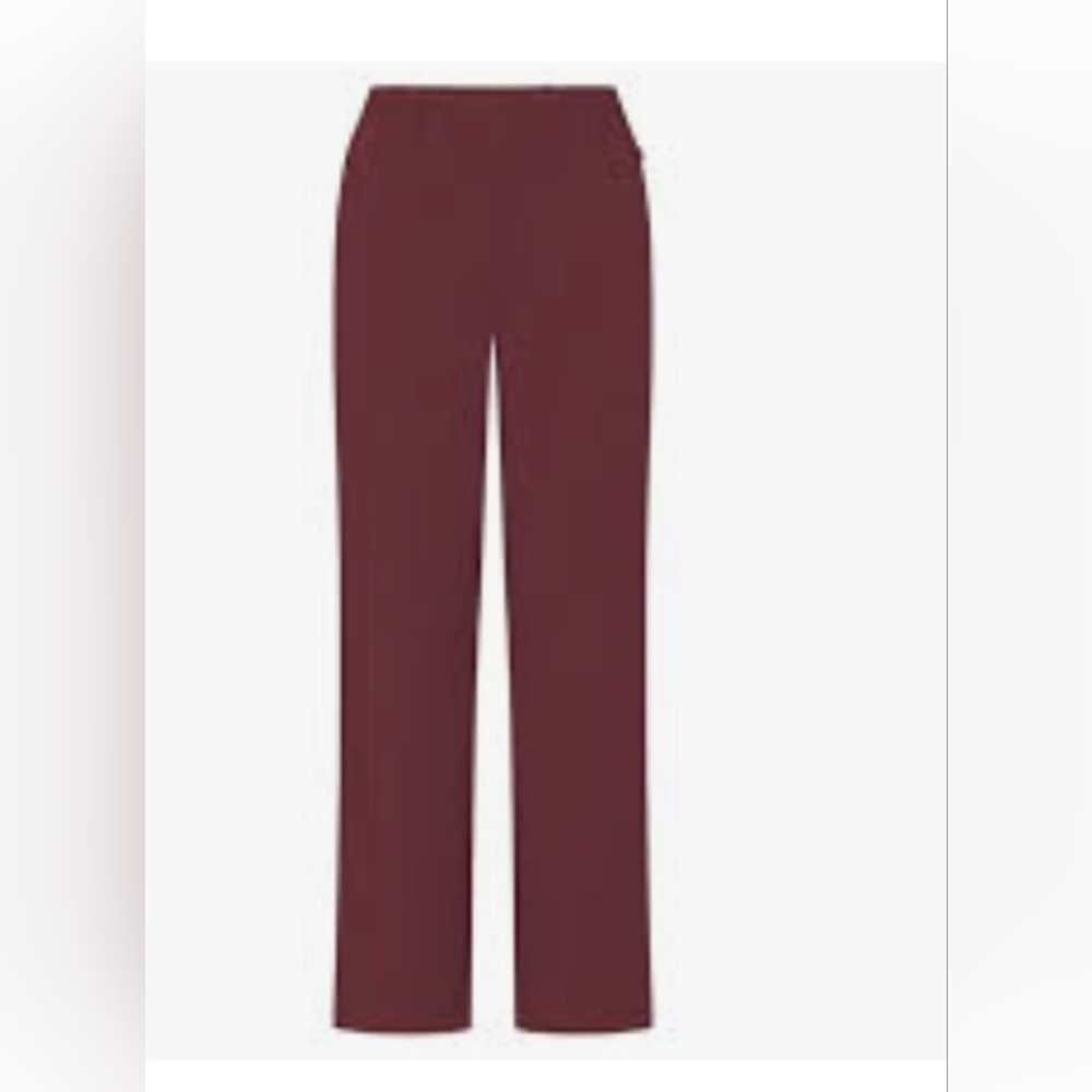 Ralph Lauren Burgundy 100% Silk Women's High Rise Trousers Pants Size 10